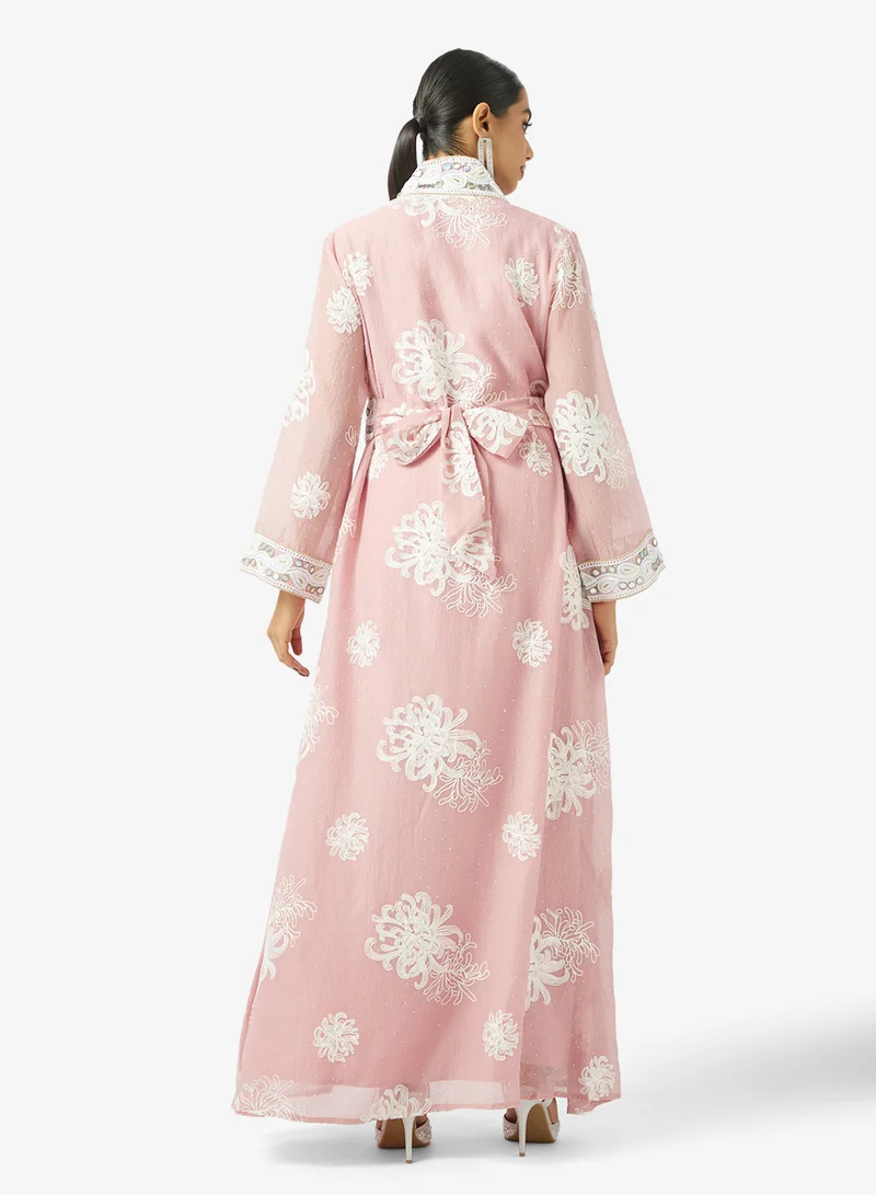 Khizana Abaya With Patterned Border